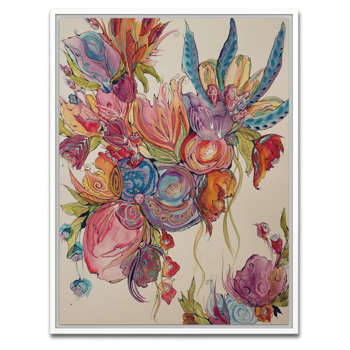 AUTO-MOCKUP WHITE | A New Day Floral | 1 Piece | White Framed Canvas | group=3x4