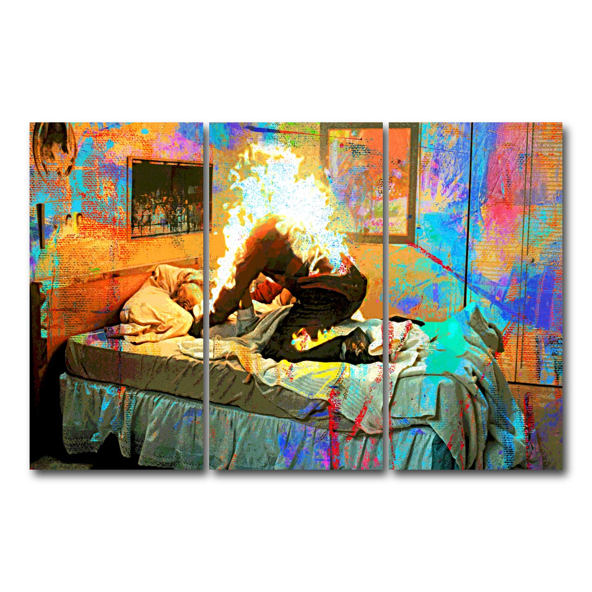 AUTO-MOCKUP WHITE | A Nightmare on Elm Street | 3 Piece | Gallery Wrap Canvas | group=12x24