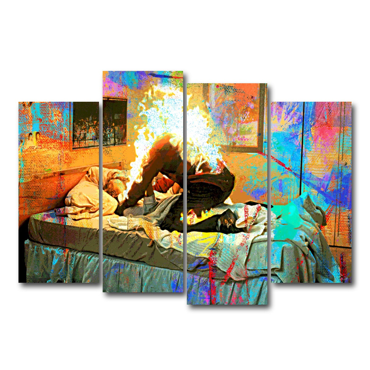 AUTO-MOCKUP WHITE | A Nightmare on Elm Street | 4 Piece | Gallery Wrap Canvas | group=4_normal