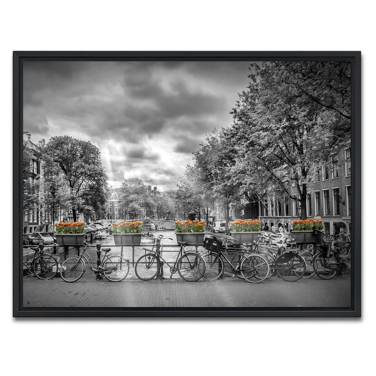 AUTO-MOCKUP WHITE | A Typical Amsterdam | 1 Piece | Black Framed Canvas | group=4x3