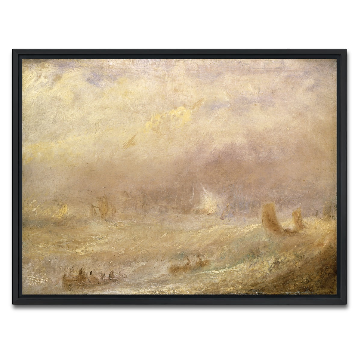 AUTO-MOCKUP WHITE | A View of Deal | 1 Piece | Black Framed Canvas | group=4x3