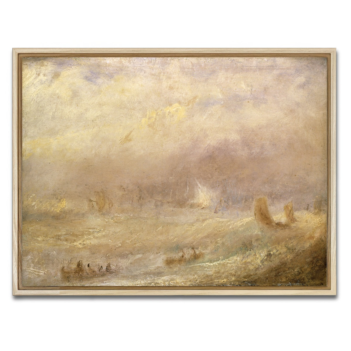 AUTO-MOCKUP WHITE | A View of Deal | 1 Piece | Natural Framed Canvas | group=4x3