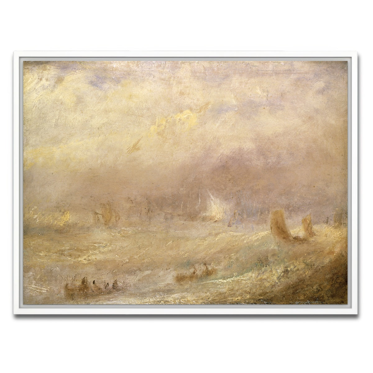 AUTO-MOCKUP WHITE | A View of Deal | 1 Piece | White Framed Canvas | group=4x3