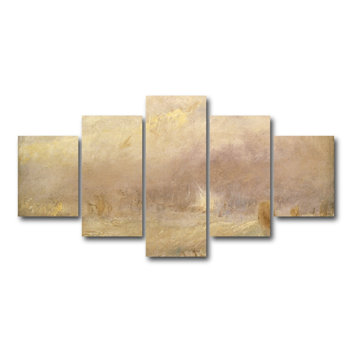 AUTO-MOCKUP WHITE | A View of Deal | 5 Piece | Gallery Wrap Canvas | group=5_short