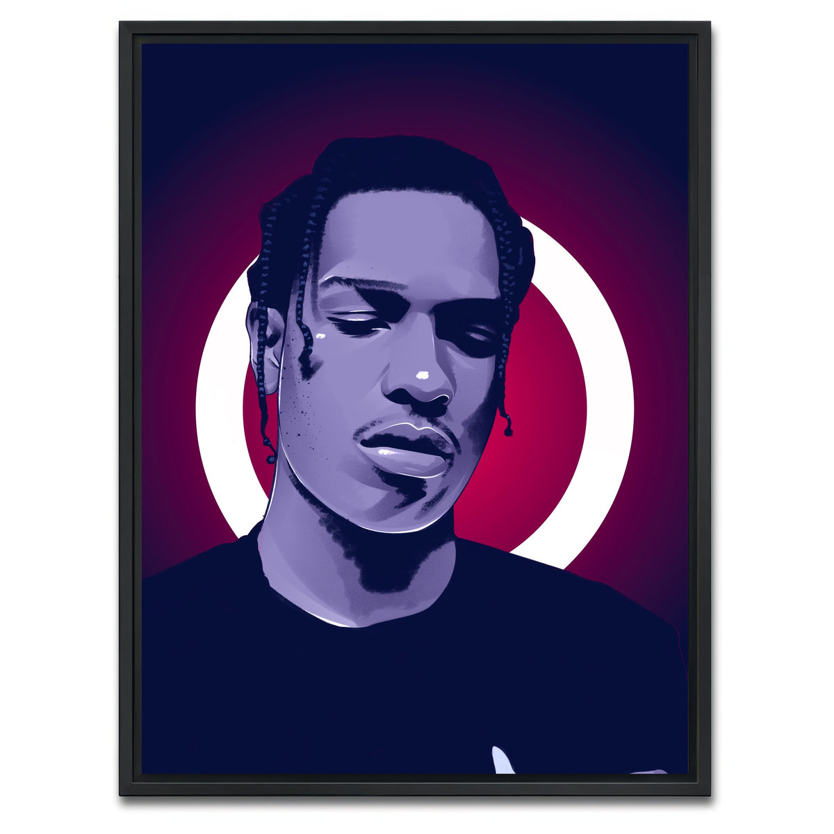 AUTO-MOCKUP WHITE | A$ap Rocky | 1 Piece | Black Framed Canvas | group=3x4