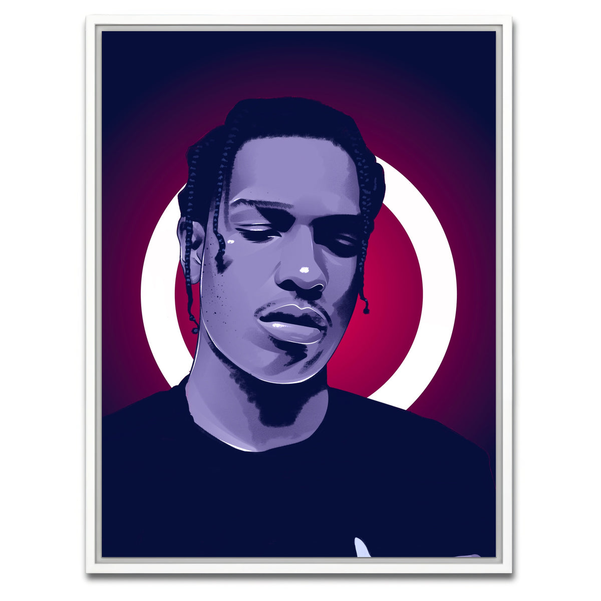 AUTO-MOCKUP WHITE | A$ap Rocky | 1 Piece | White Framed Canvas | group=3x4
