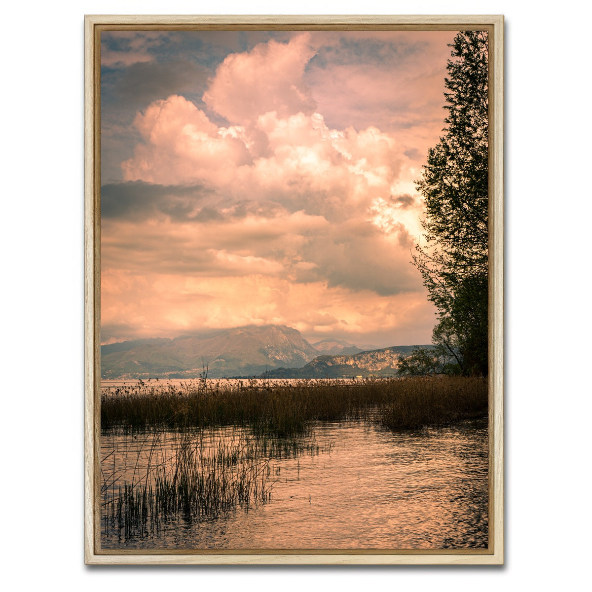 AUTO-MOCKUP WHITE | A painting from a Lake | 1 Piece | Natural Framed Canvas | group=3x4