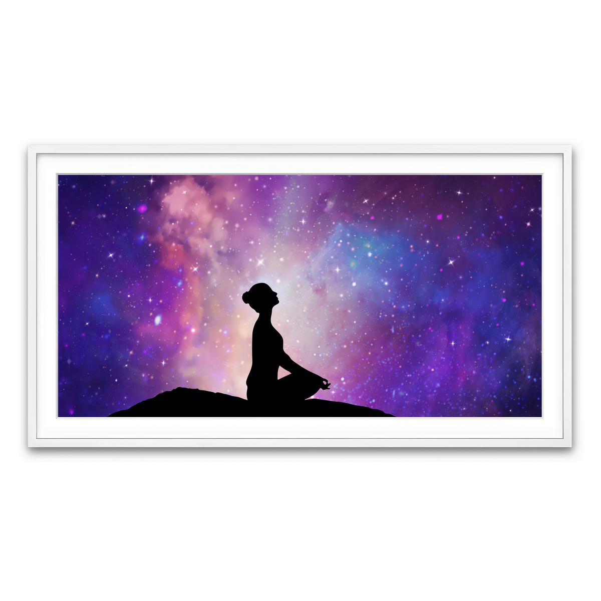 Framed Print 2x1 White