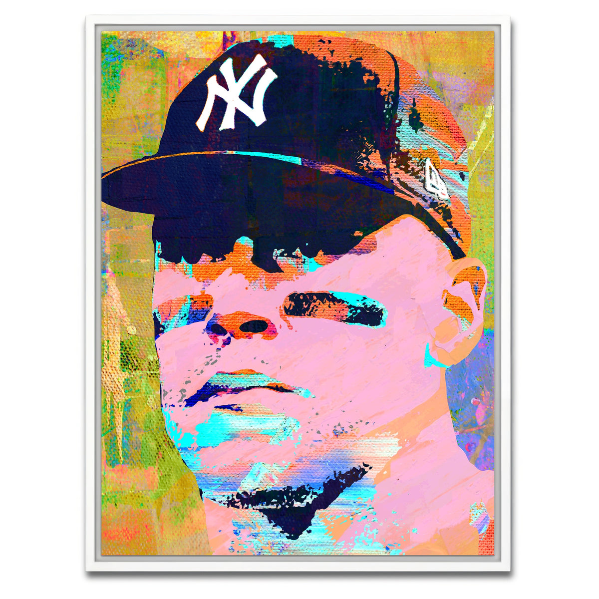 AUTO-MOCKUP WHITE | Aaron Judge | 1 Piece | White Framed Canvas | group=3x4
