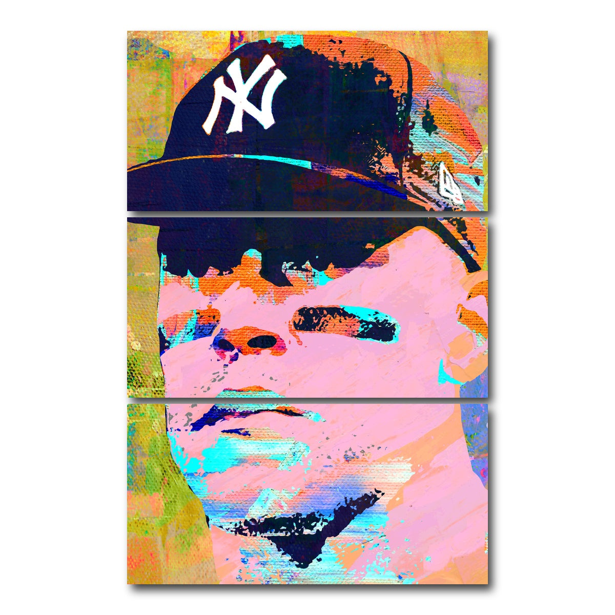 AUTO-MOCKUP WHITE | Aaron Judge | 3 Piece | Gallery Wrap Canvas | group=12x24_stacked