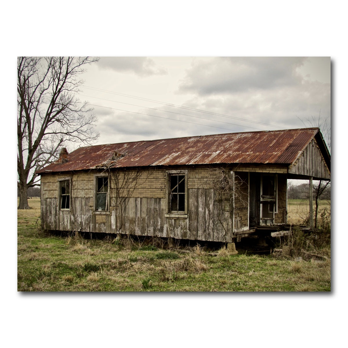 AUTO-MOCKUP WHITE | Abandoned Cabin Louisiana | 1 Piece | Gallery Wrap Canvas | group=4x3
