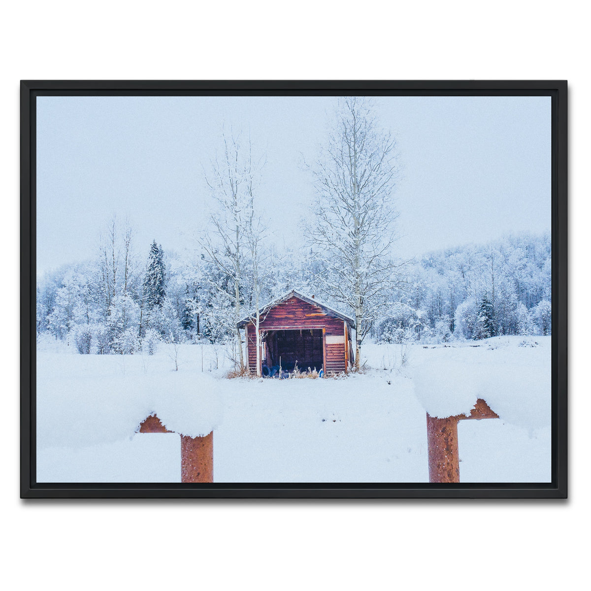 AUTO-MOCKUP WHITE | Abandoned Shed | 1 Piece | Black Framed Canvas | group=4x3
