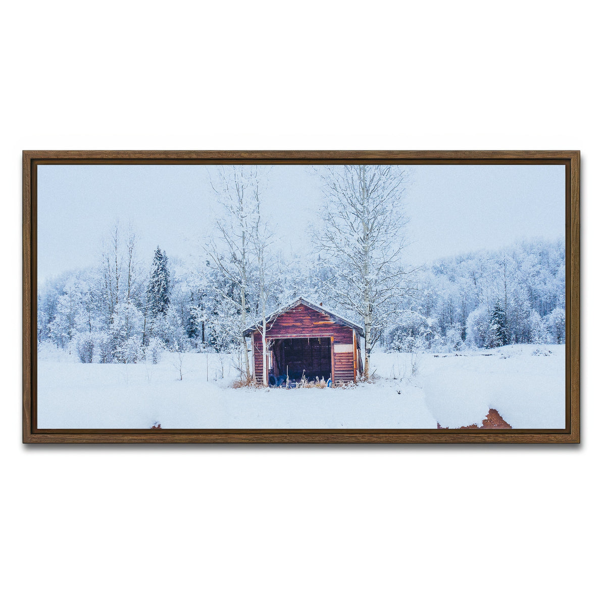 AUTO-MOCKUP WHITE | Abandoned Shed | 1 Piece | Walnut Framed Canvas | group=2x1