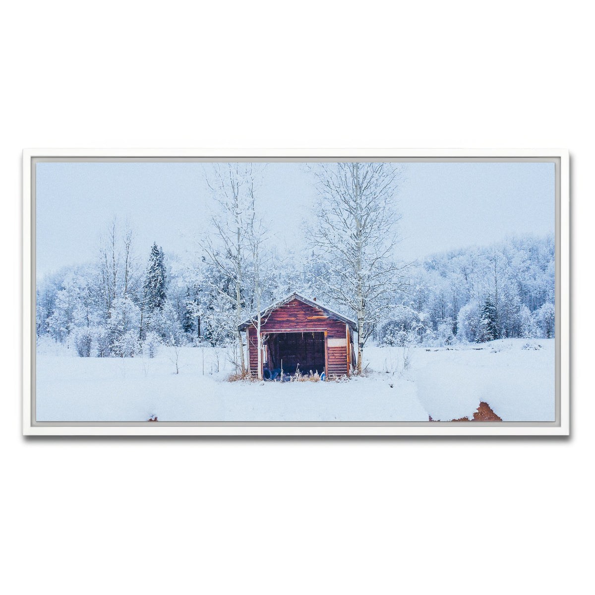AUTO-MOCKUP WHITE | Abandoned Shed | 1 Piece | White Framed Canvas | group=2x1