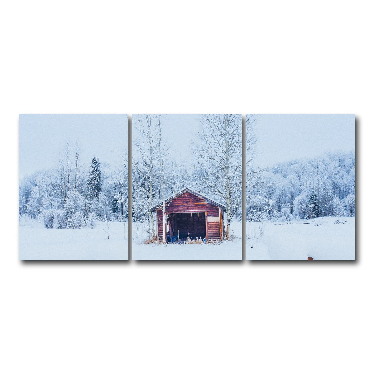 AUTO-MOCKUP WHITE | Abandoned Shed | 3 Piece | Gallery Wrap Canvas | group=18x24