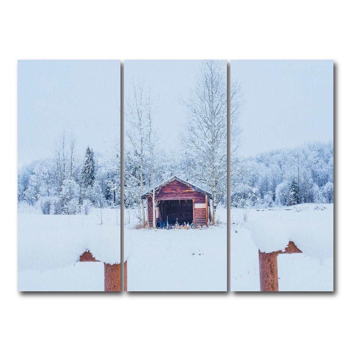 AUTO-MOCKUP WHITE | Abandoned Shed | 3 Piece | Gallery Wrap Canvas | group=8x18