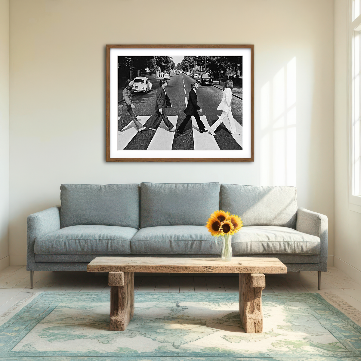 AUTO-MOCKUP ROOM | Abbey Road Grayscale Wall Art