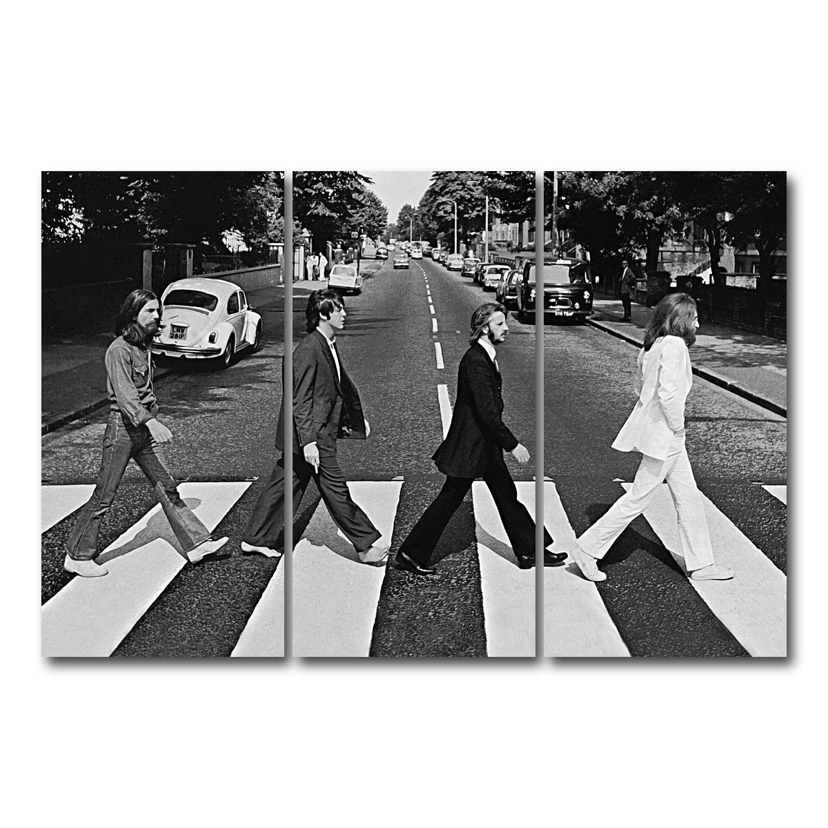 AUTO-MOCKUP WHITE | Abbey Road Grayscale | 3 Piece | Gallery Wrapped | group=12x24