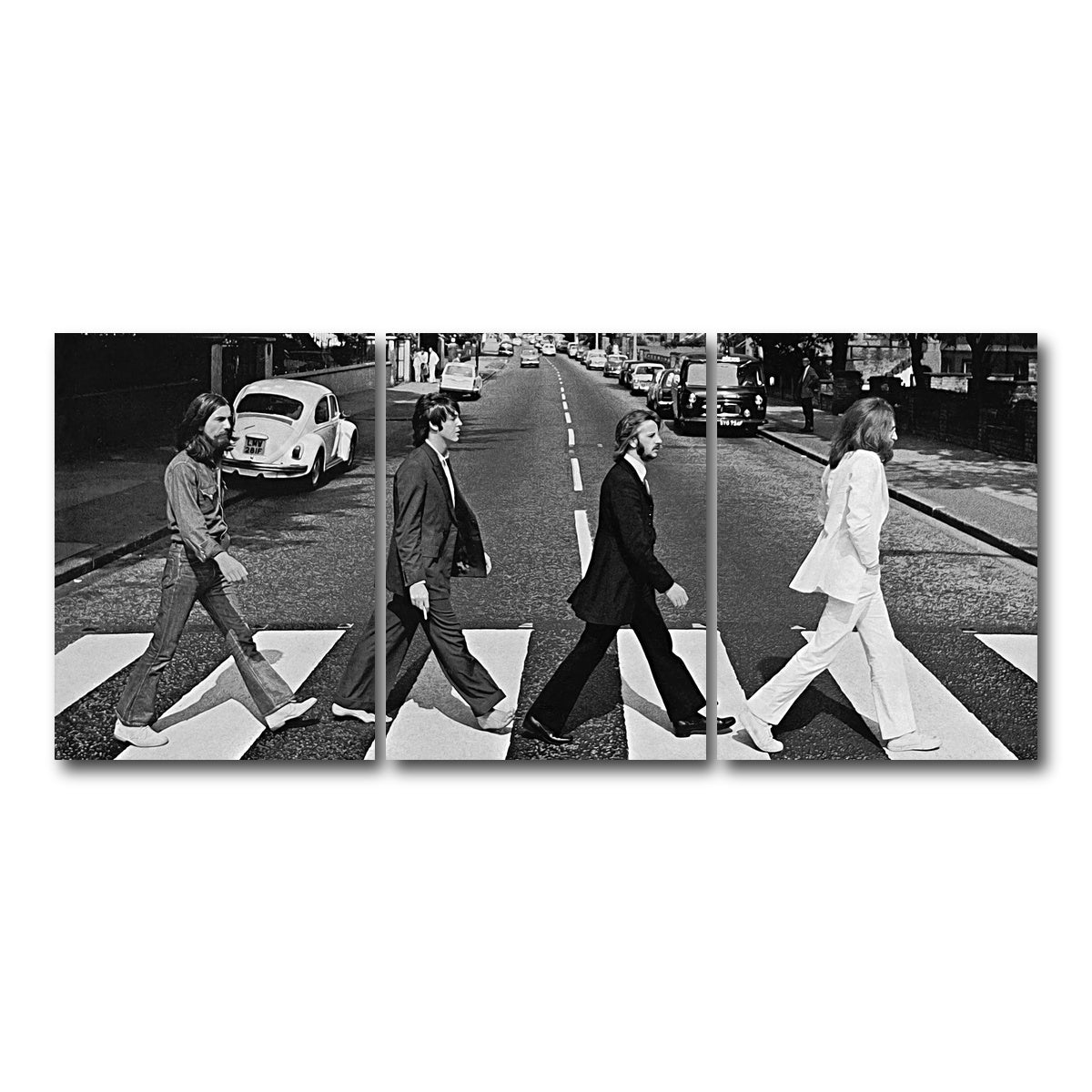 AUTO-MOCKUP WHITE | Abbey Road Grayscale | 3 Piece | Gallery Wrapped | group=18x24