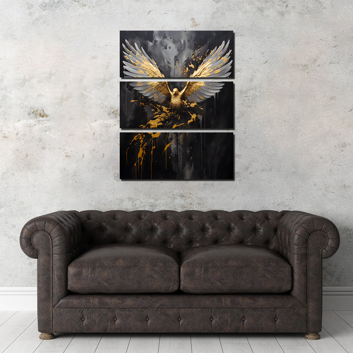 Abstract - Black Gold Eagle 4 Wall Art