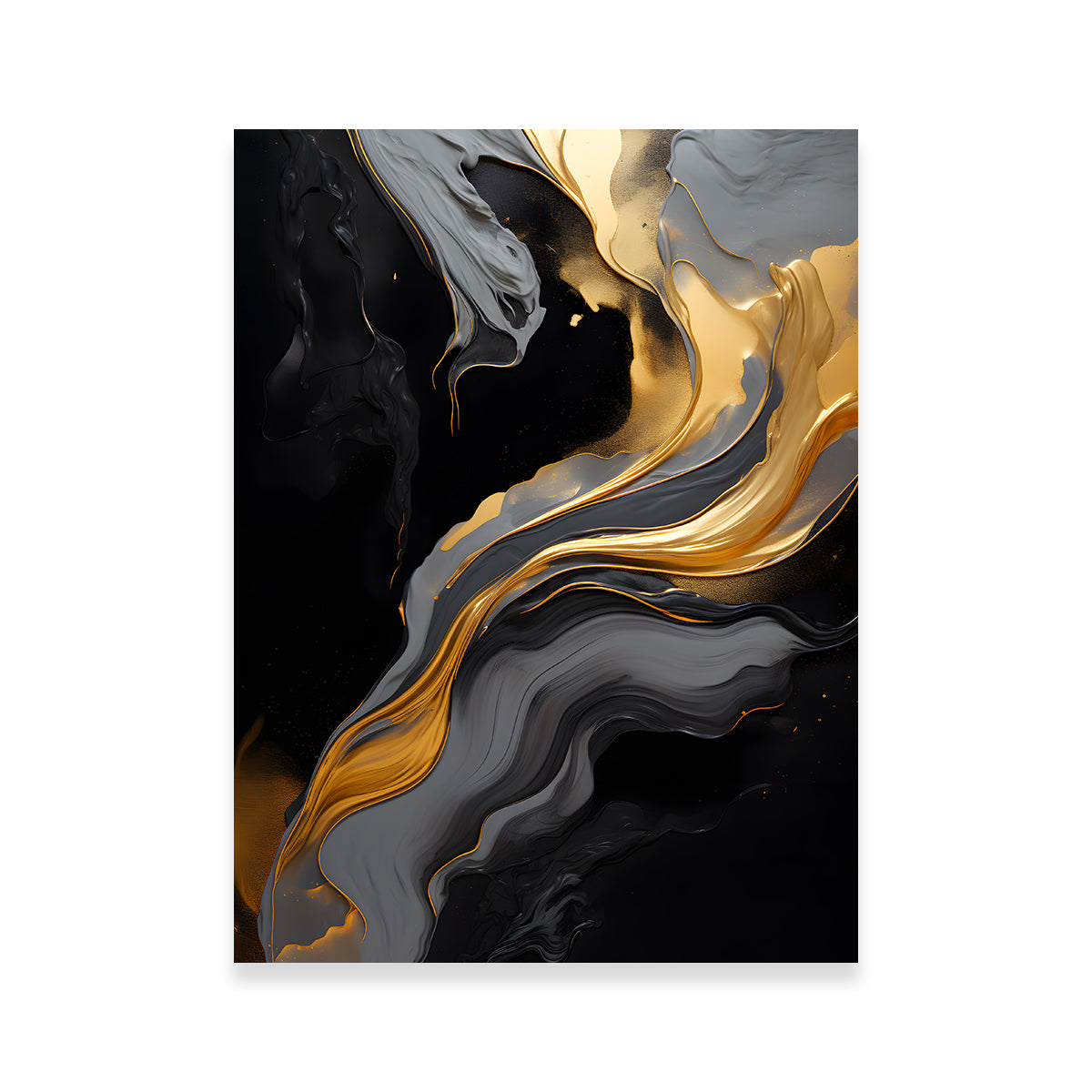 Abstract - Black Gold Waves 10