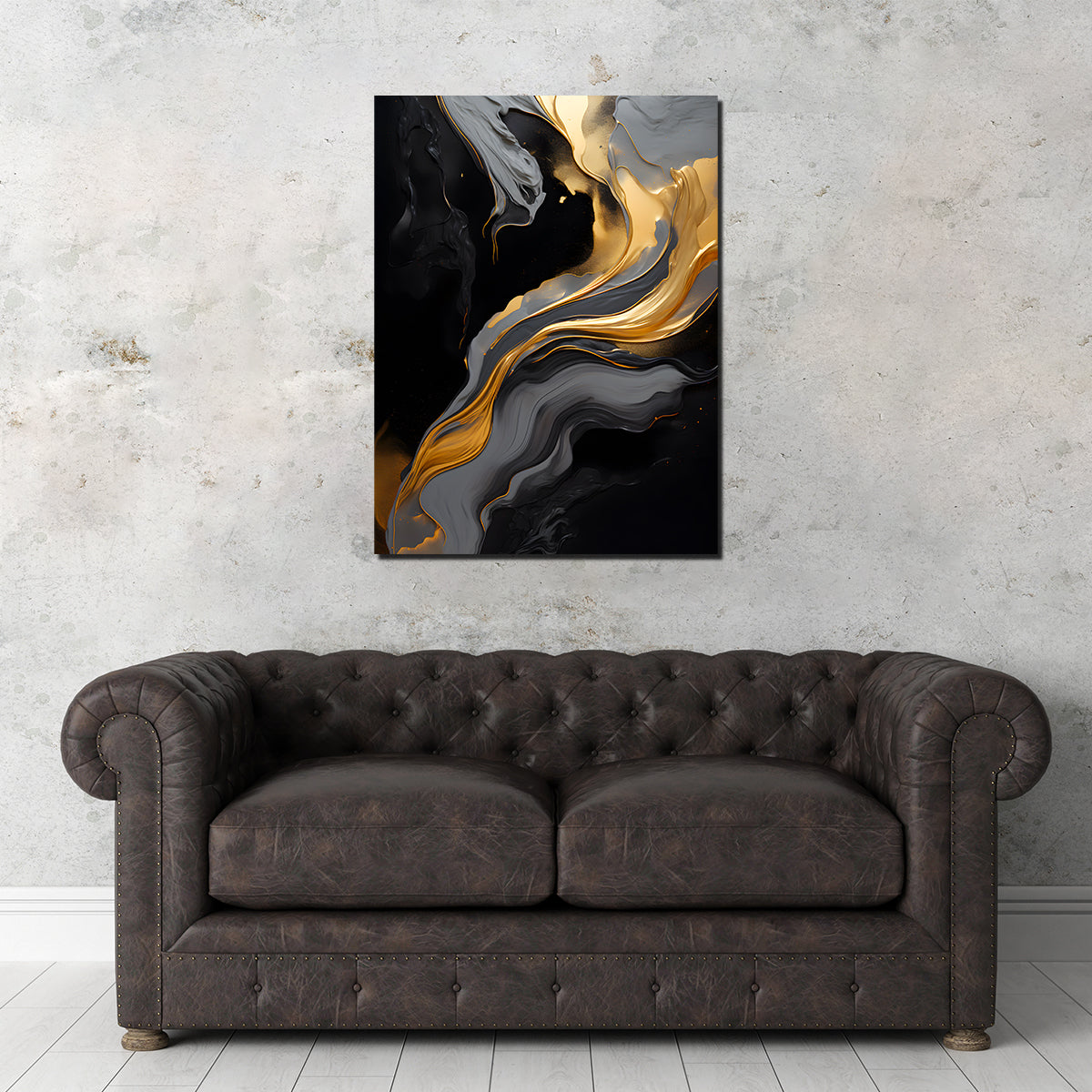 Abstract - Black Gold Waves 10