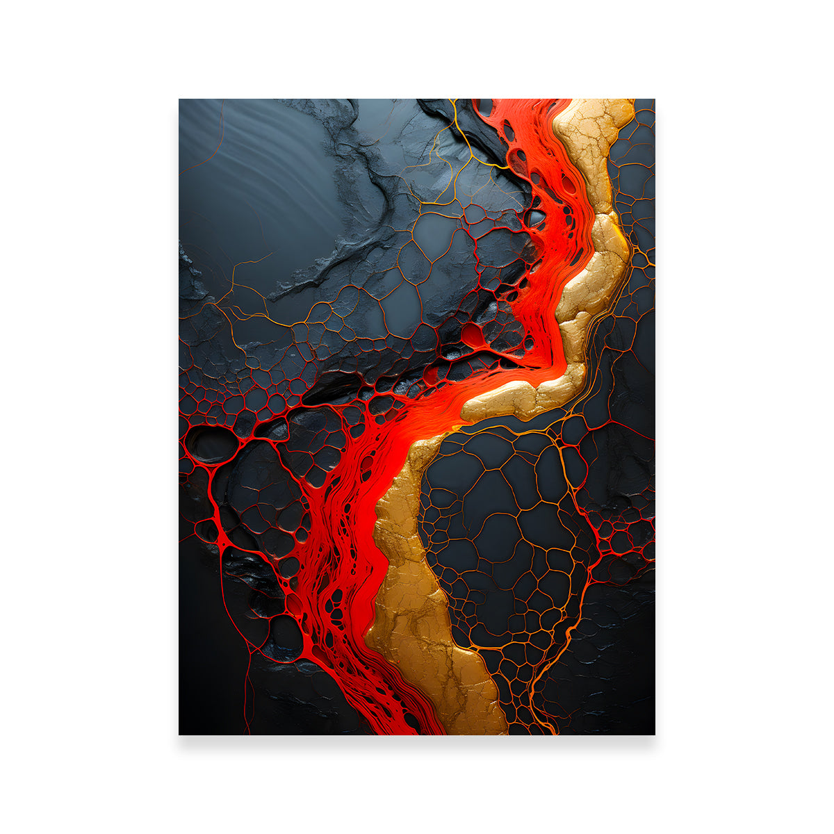 Abstract - Black Red Waves 1