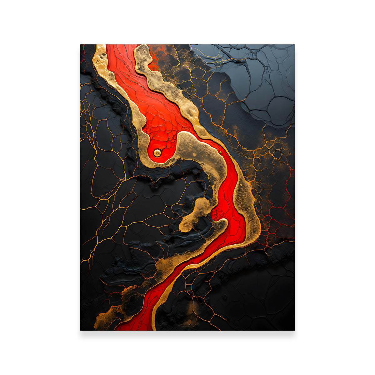 Abstract - Black Red Waves 5