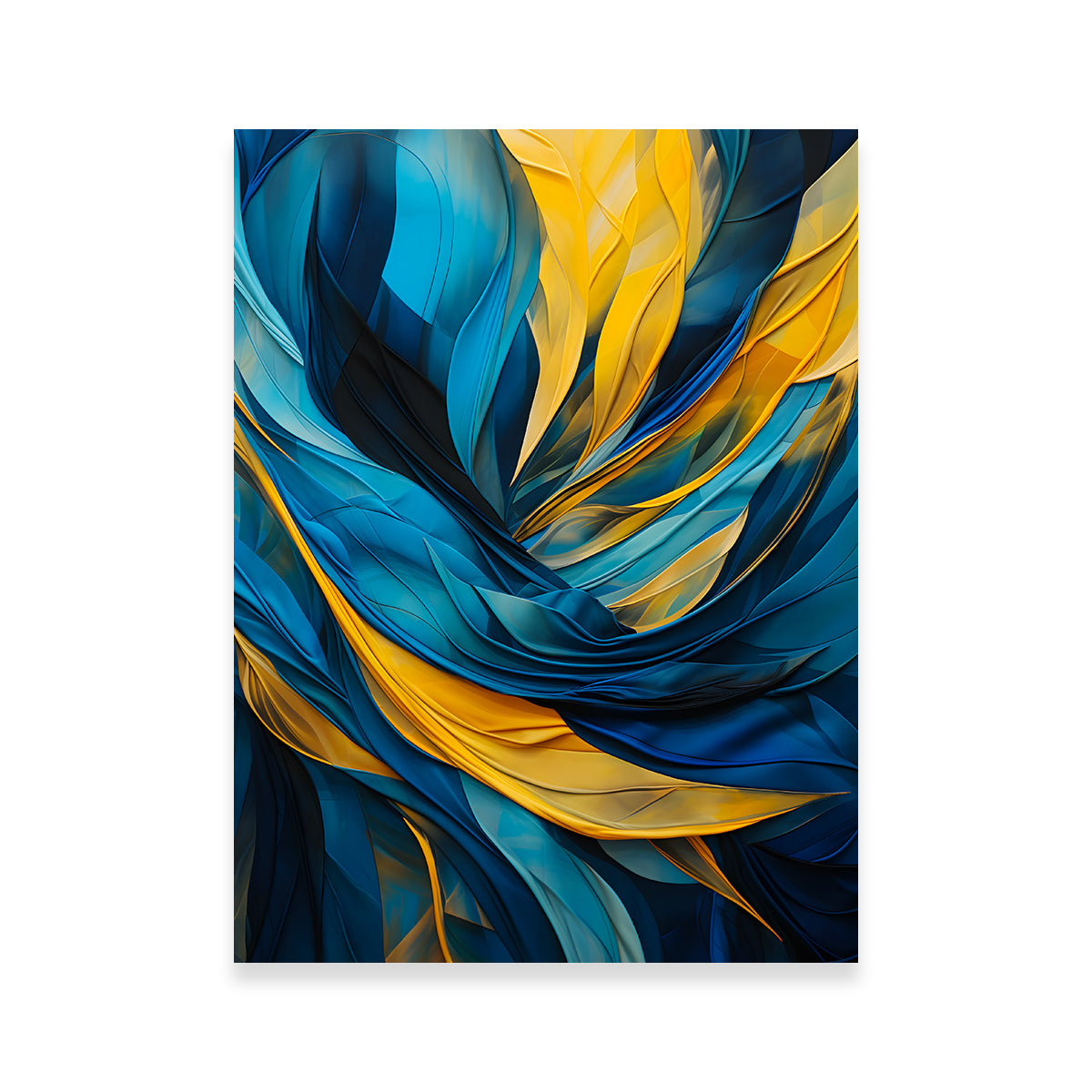 Abstract - Blue Gold Feather 1