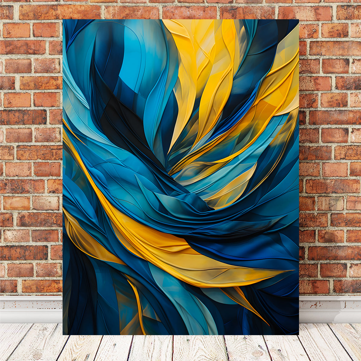 Abstract - Blue Gold Feather 1