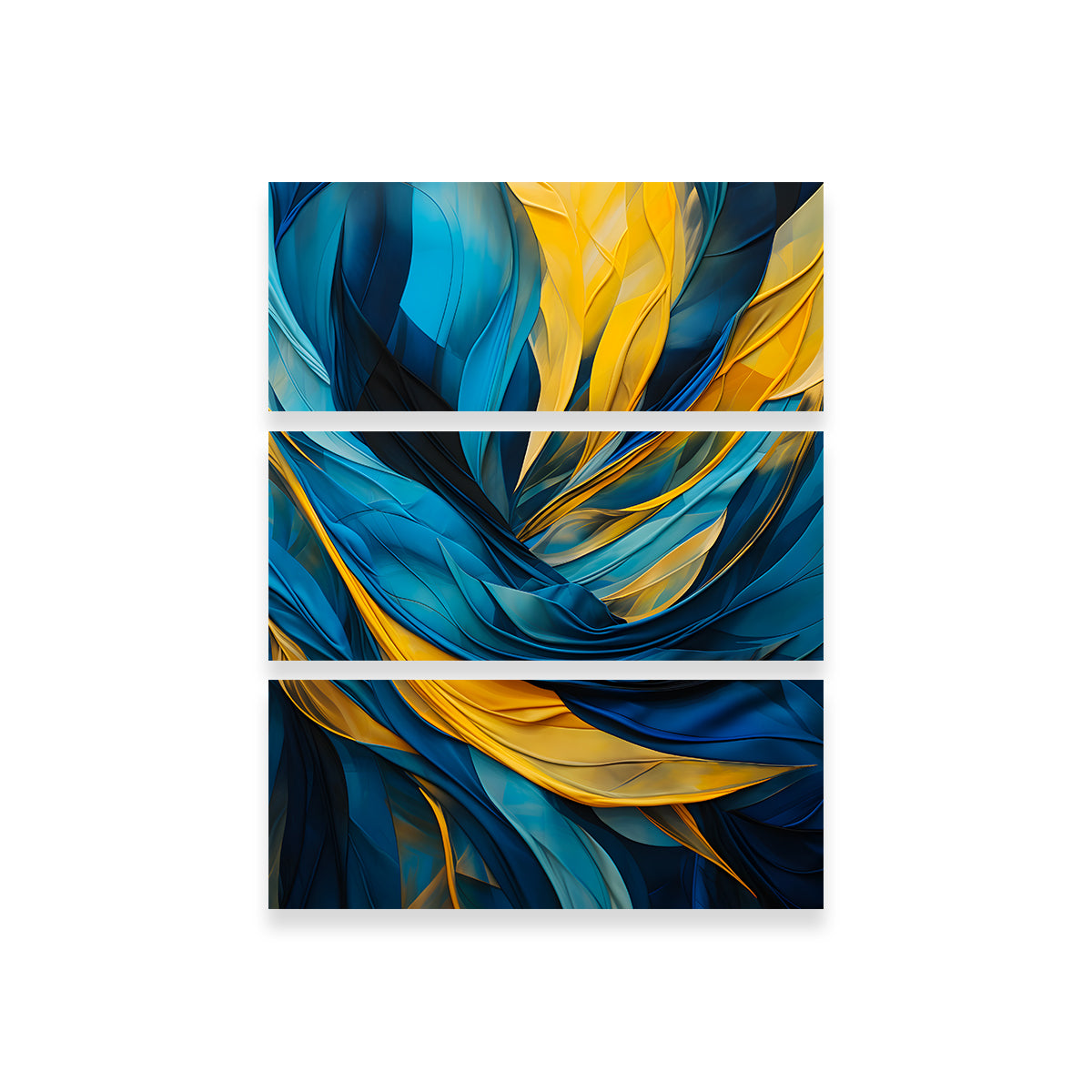 Abstract - Blue Gold Feather 1