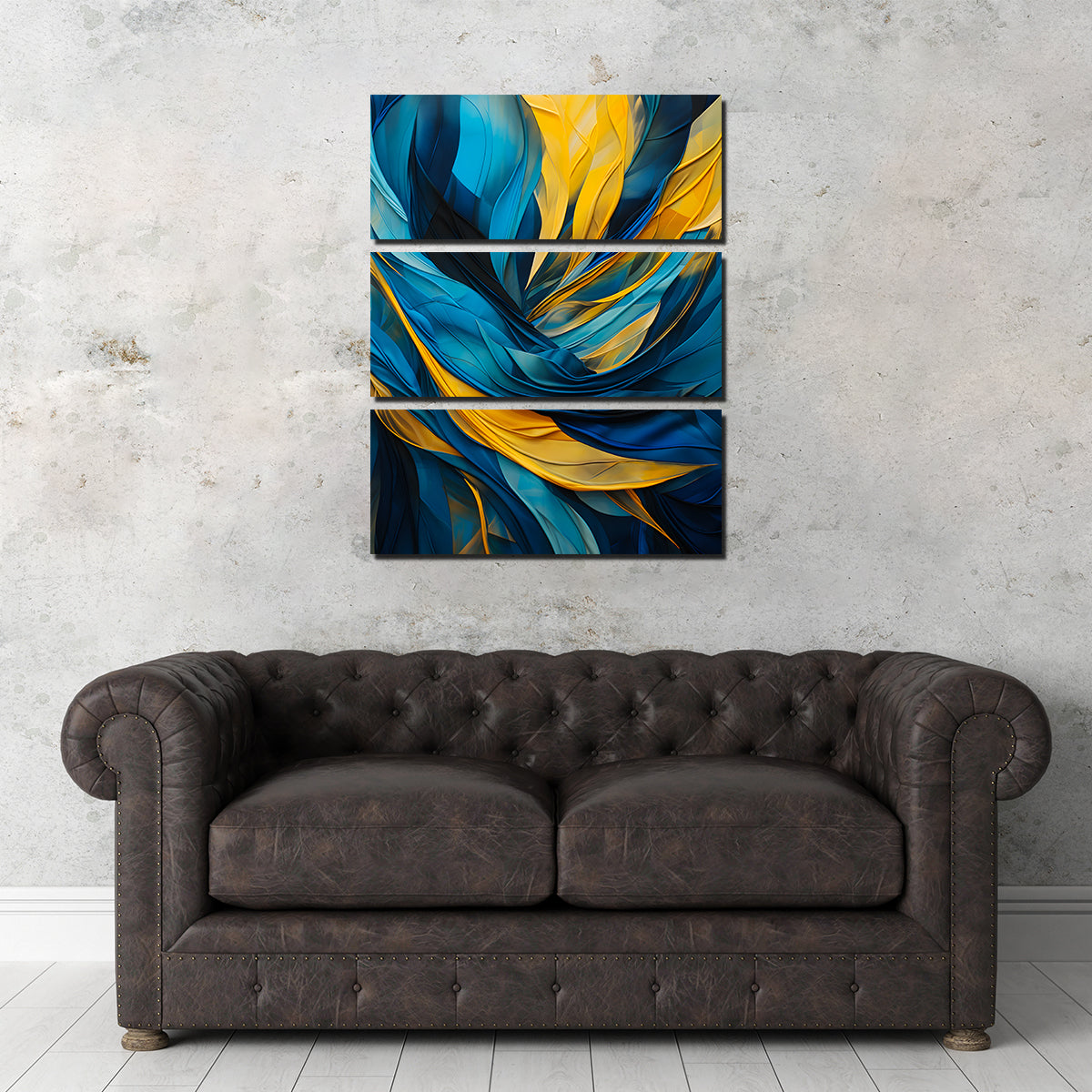 Abstract - Blue Gold Feather 1