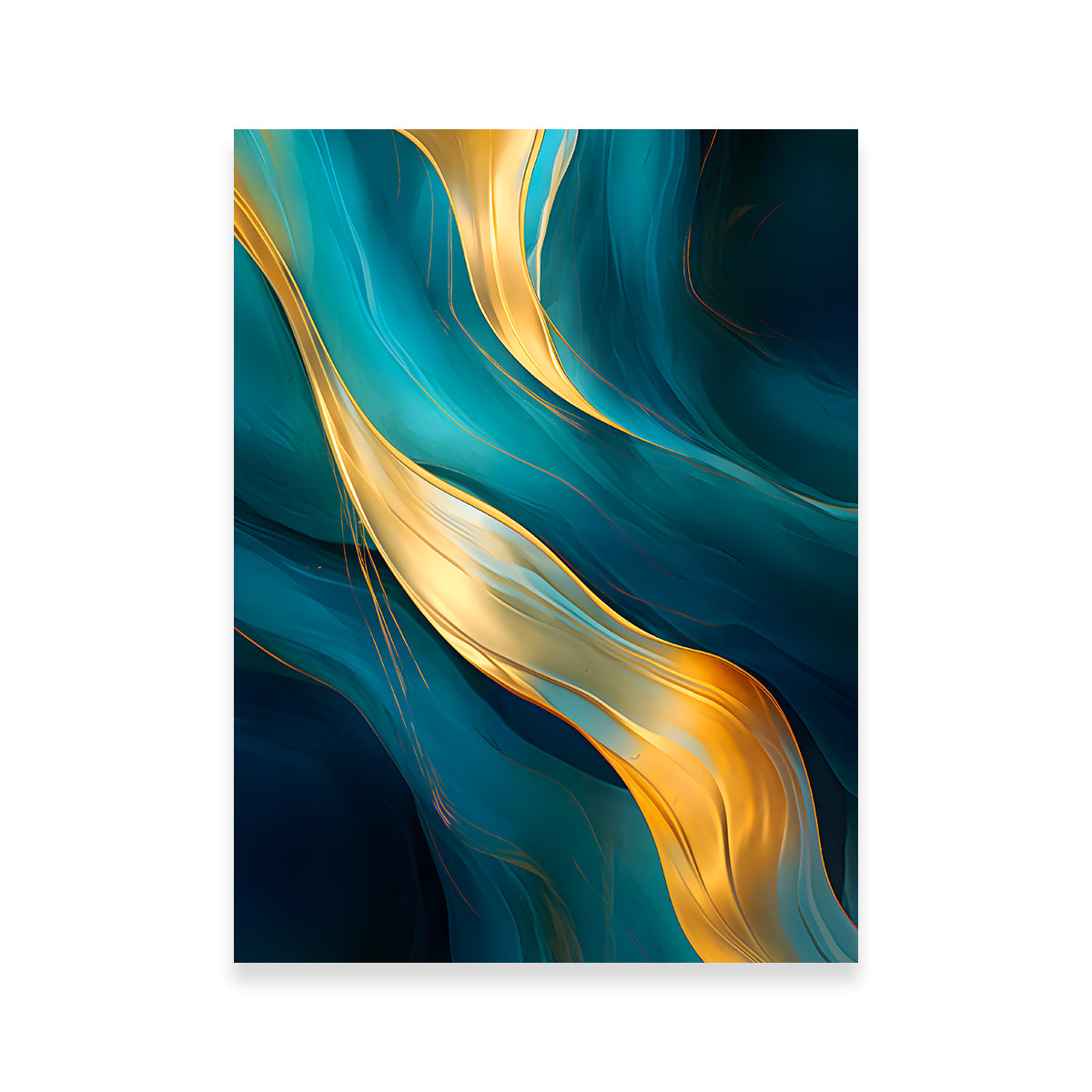 Abstract - Blue Gold Waves 12