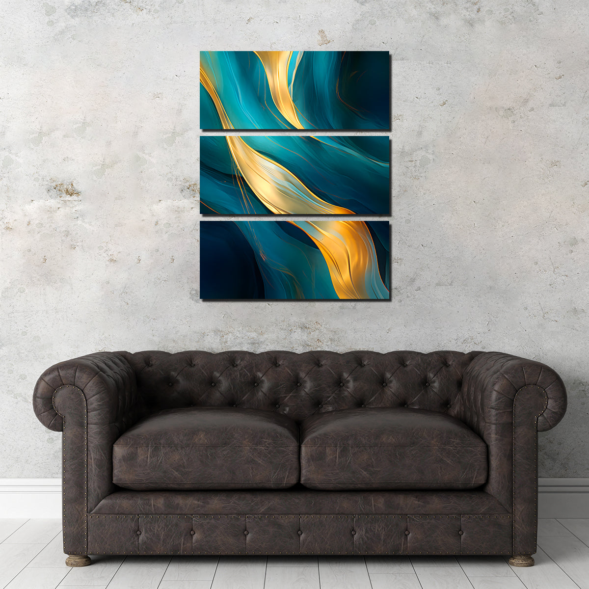 Abstract - Blue Gold Waves 12