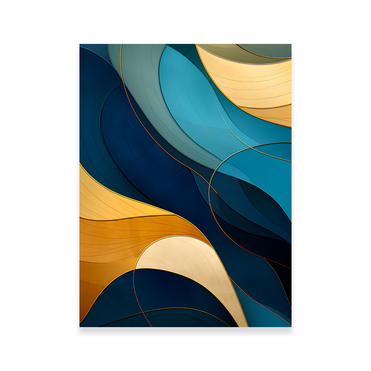 Abstract - Blue Gold Waves 42