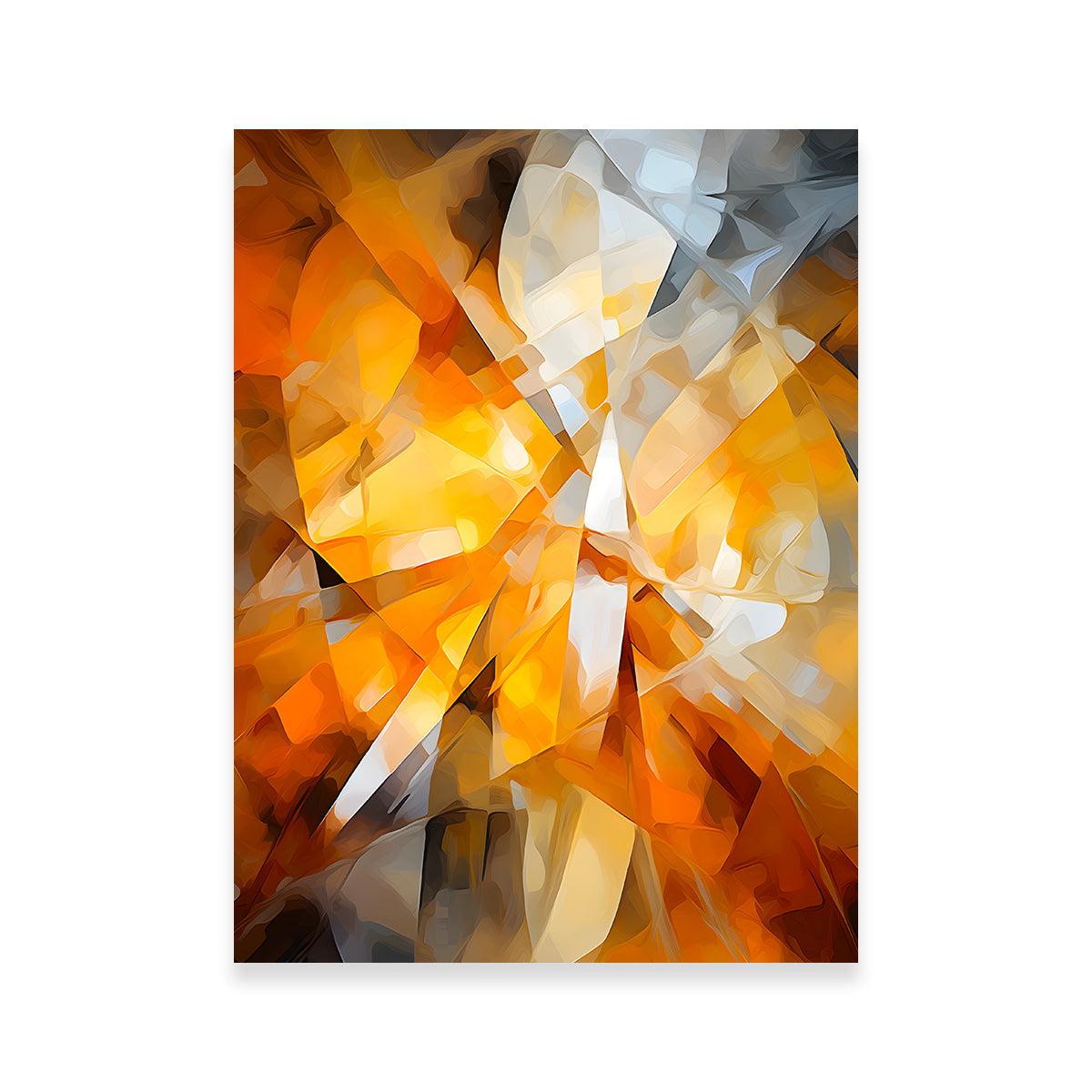 Abstract - Orange Shapes 2 Wall Art