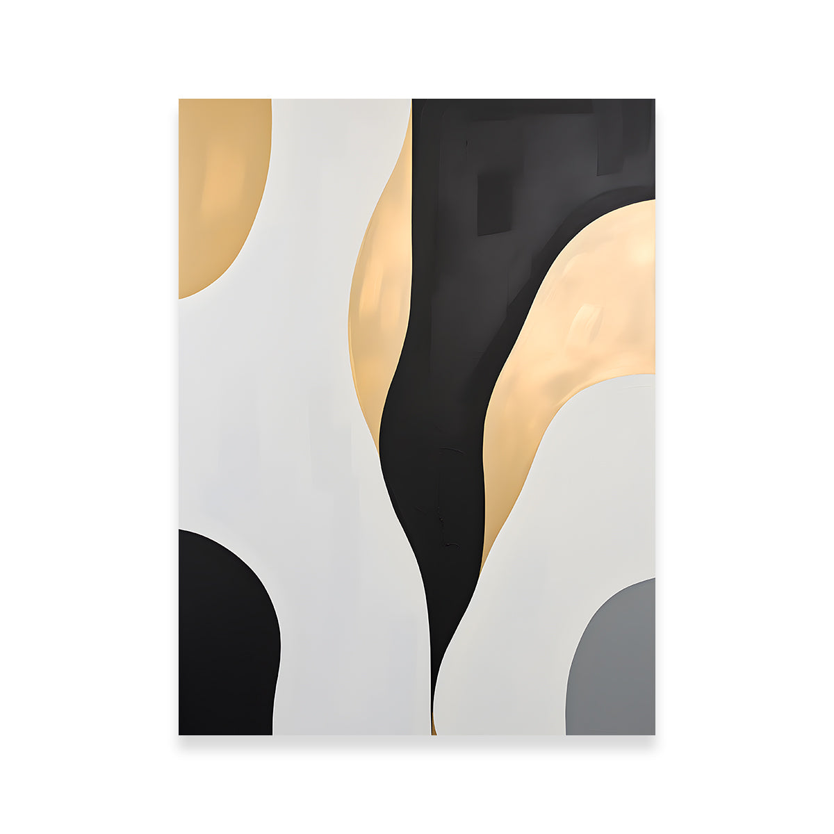 Abstract - Shapes Series B&G 3 Wall Art