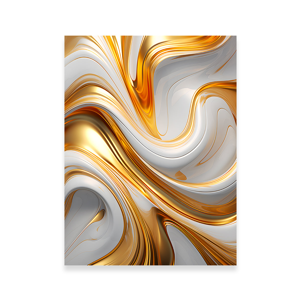 Abstract - White Gold Waves 4