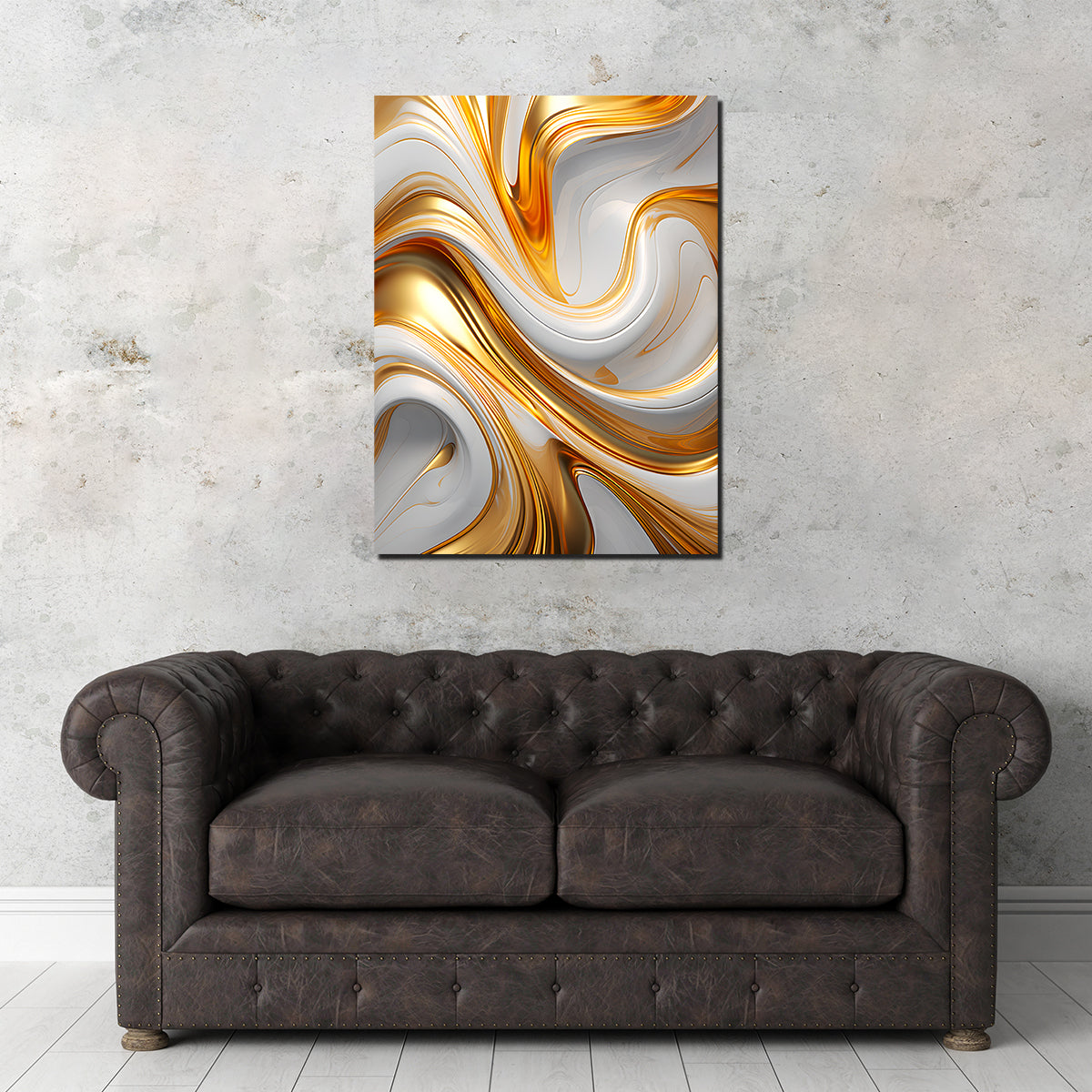 Abstract - White Gold Waves 4