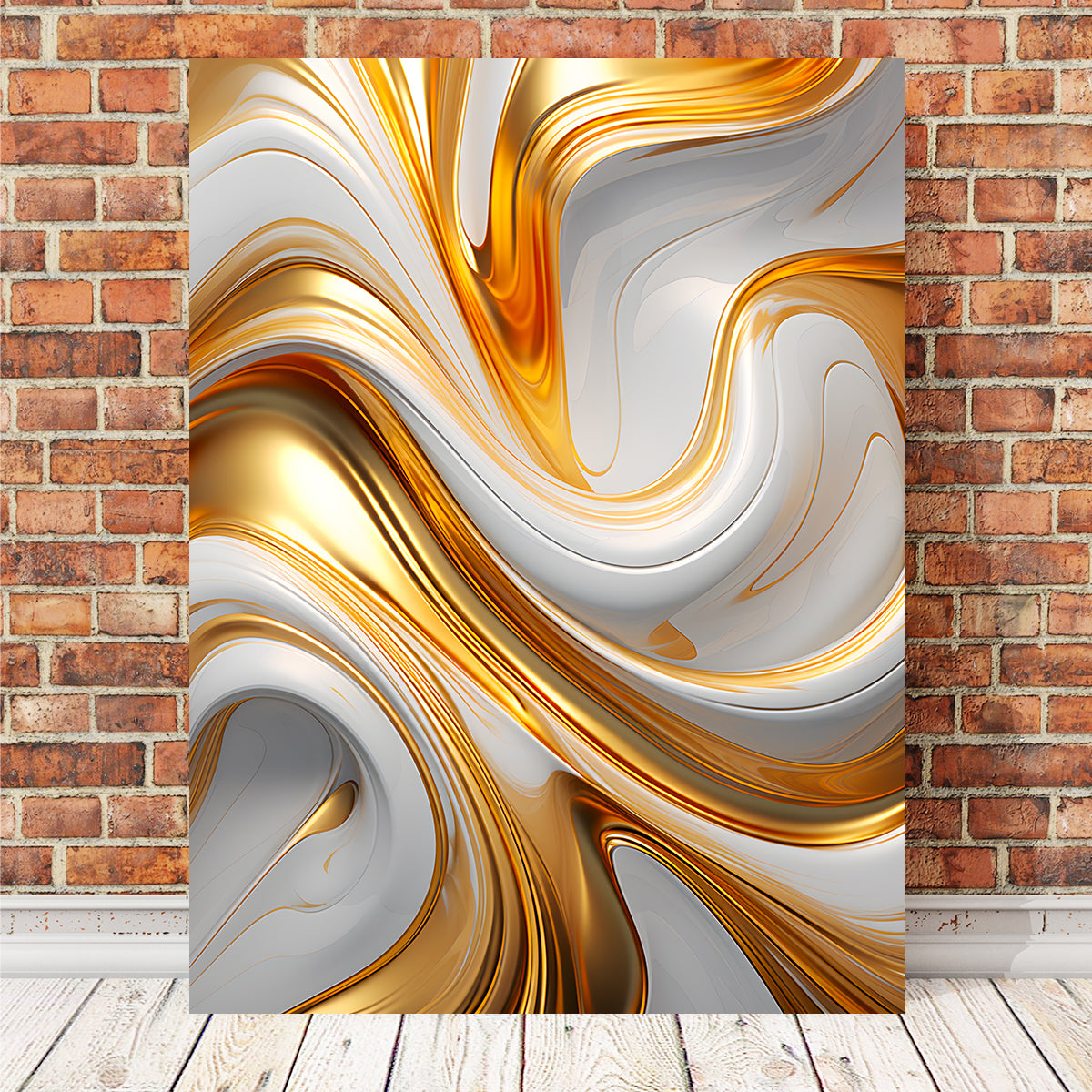 Abstract - White Gold Waves 4