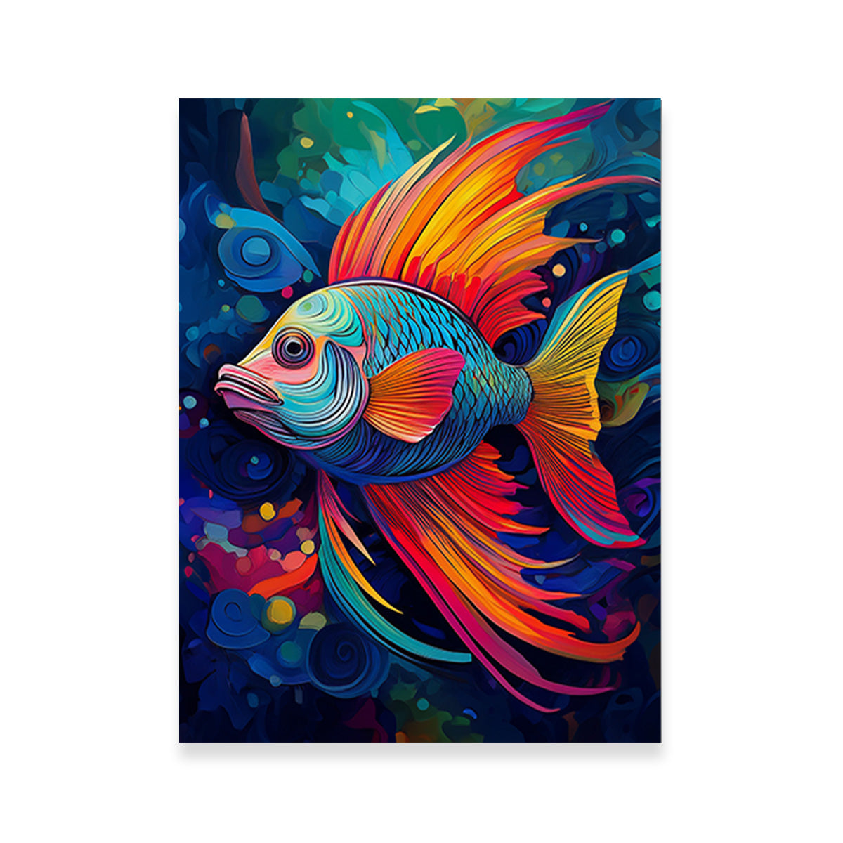 Abstract Fish Modern Art Wall Art