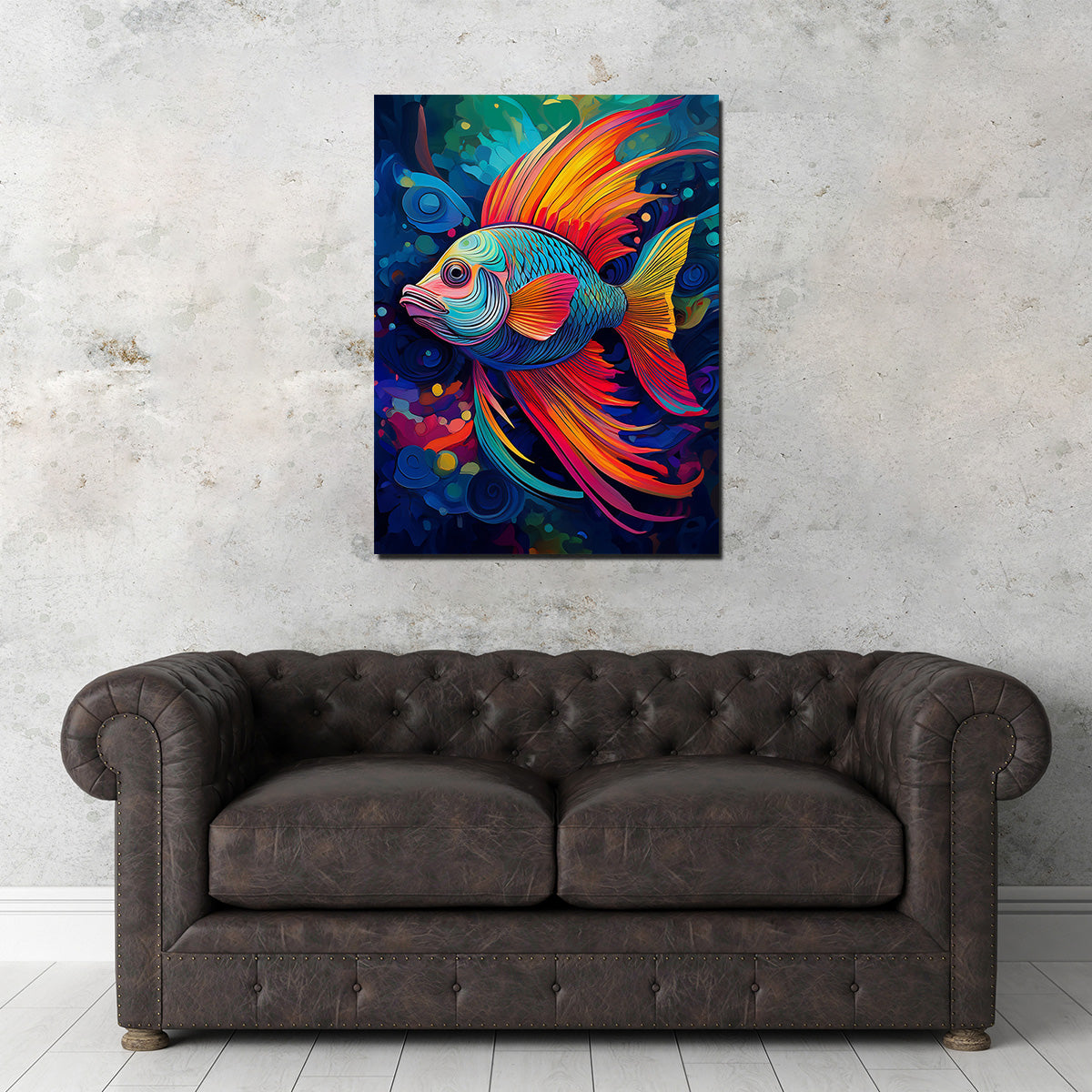 Abstract Fish Modern Art Wall Art