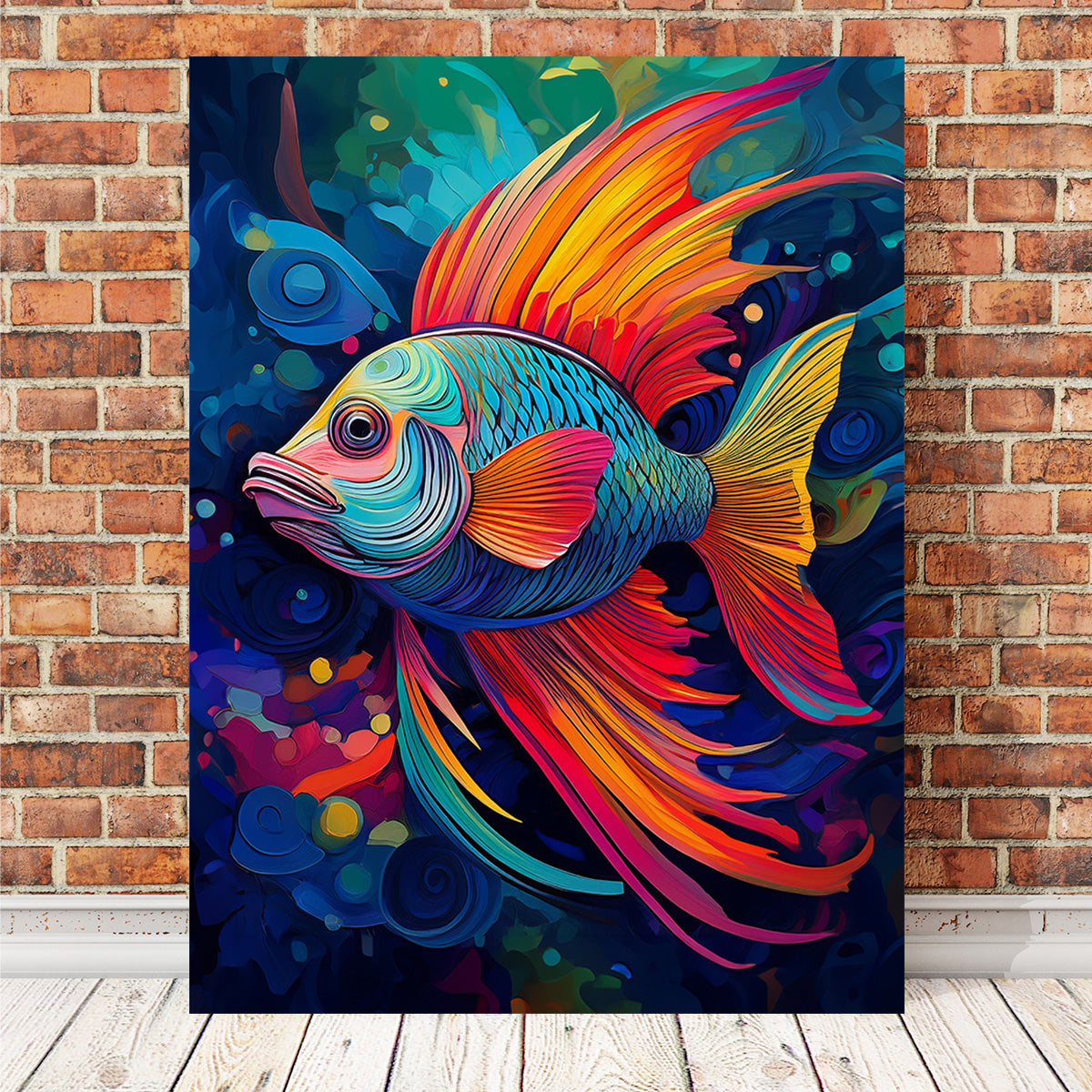 Abstract Fish Modern Art Wall Art