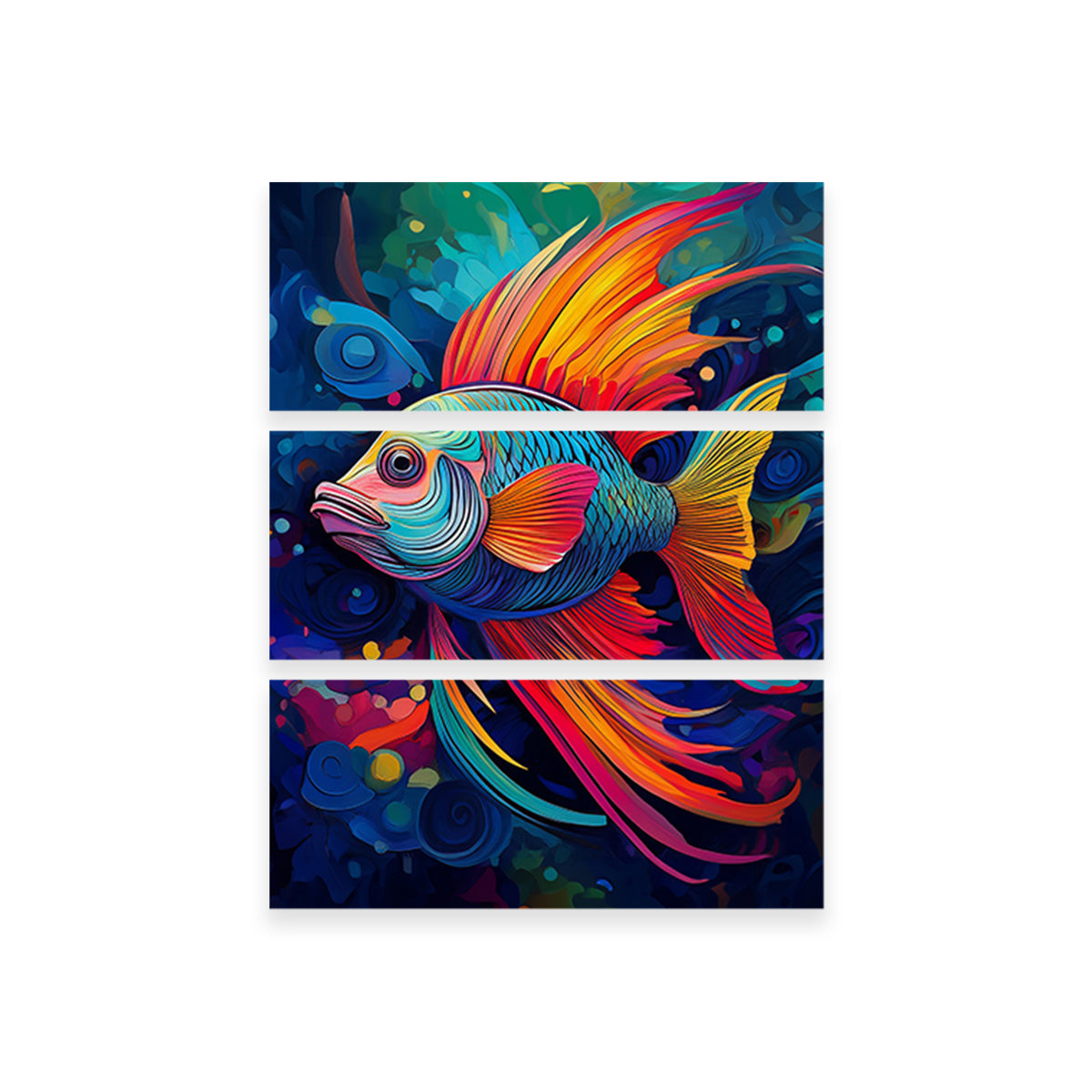 Abstract Fish Modern Art Wall Art