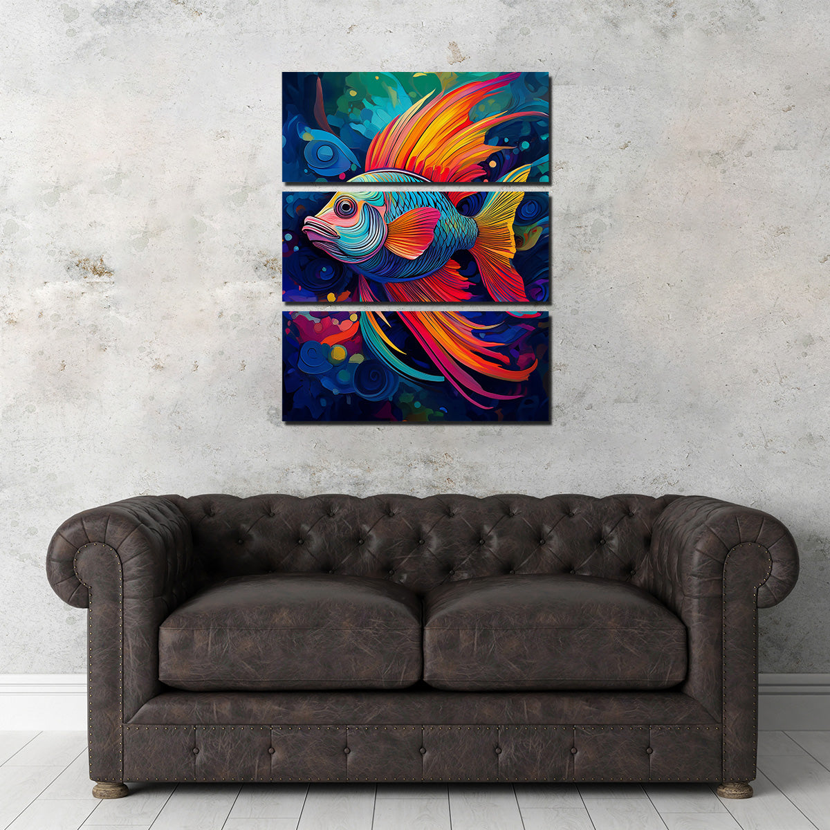 Abstract Fish Modern Art Wall Art