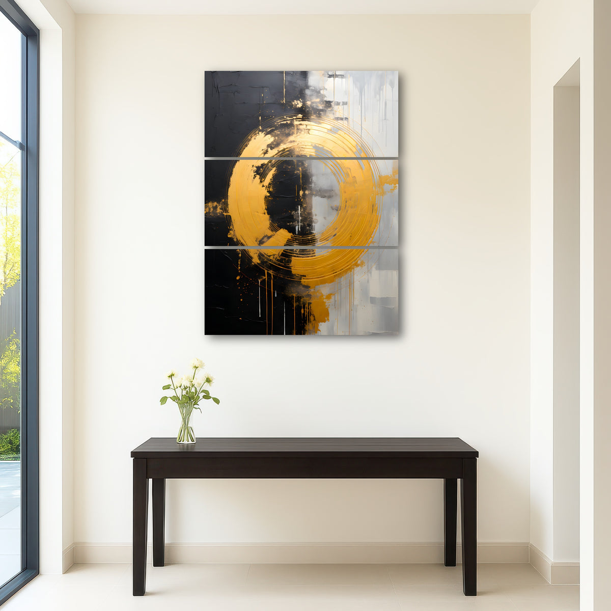 AUTO-MOCKUP ROOM | Abstract - Black gold shapes 11