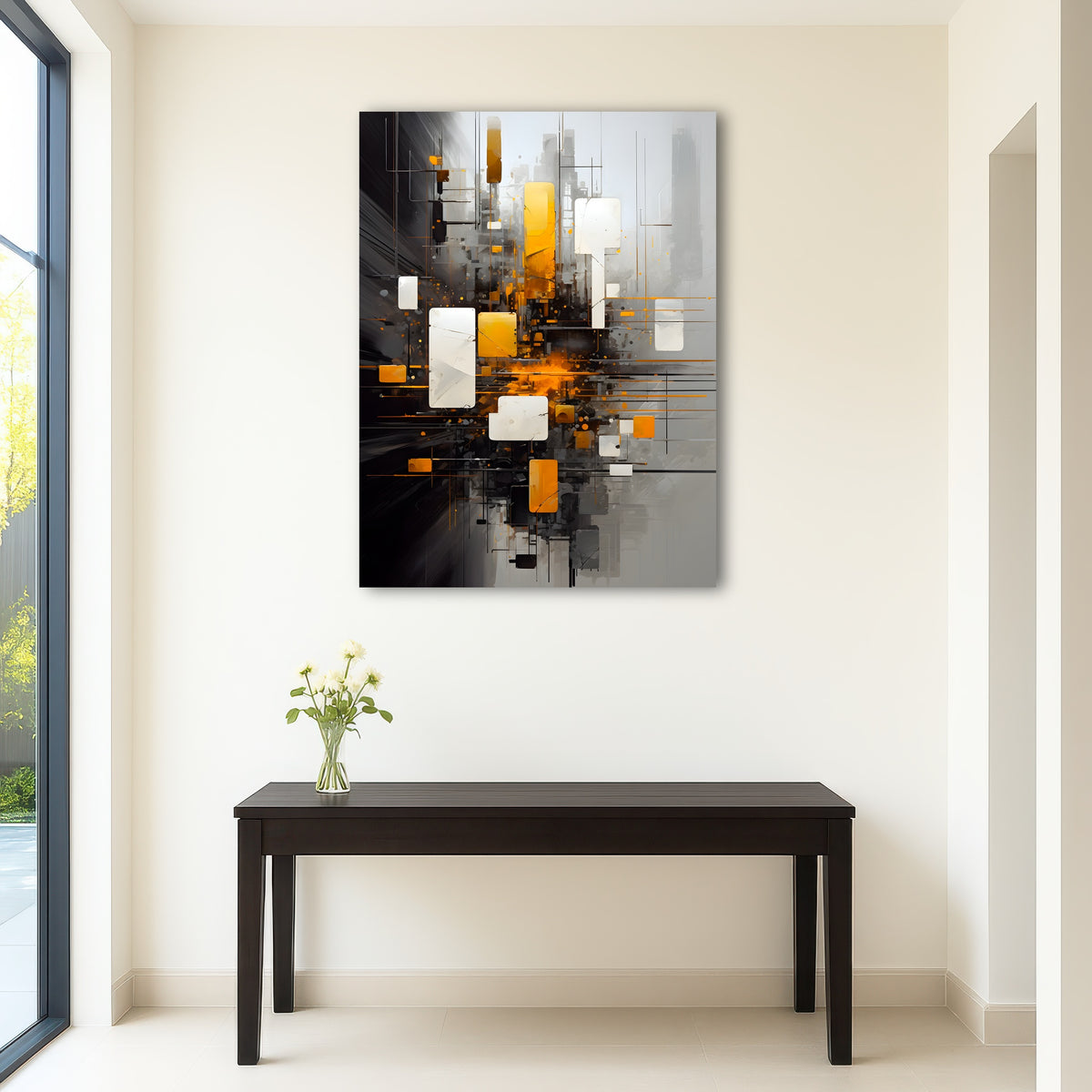 AUTO-MOCKUP ROOM | Abstract - Black gold shapes 14