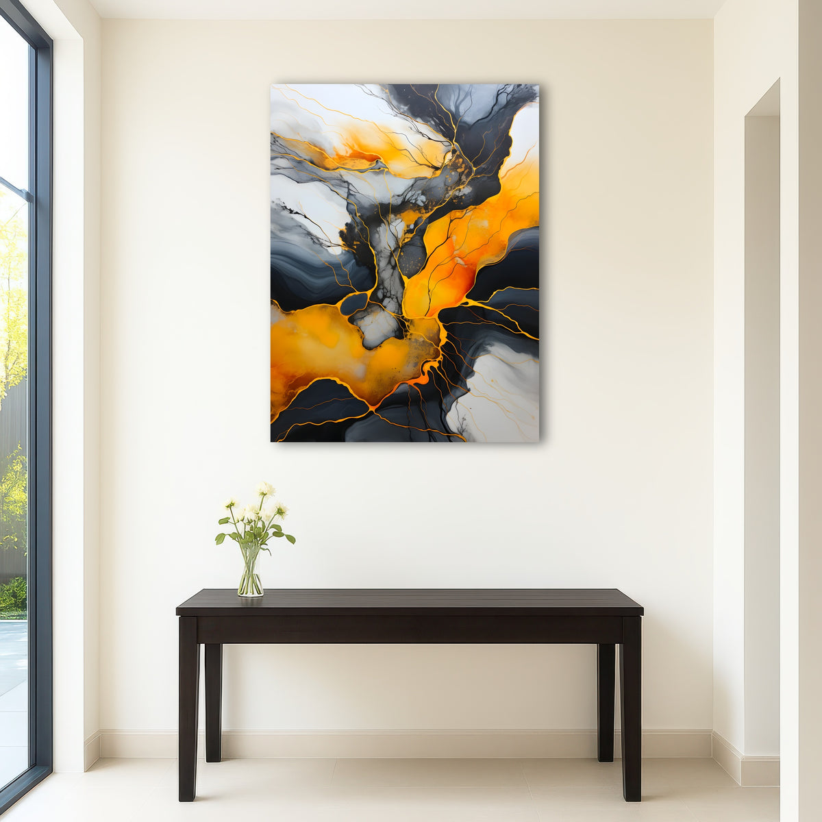 AUTO-MOCKUP ROOM | Abstract - Black gold waves 4