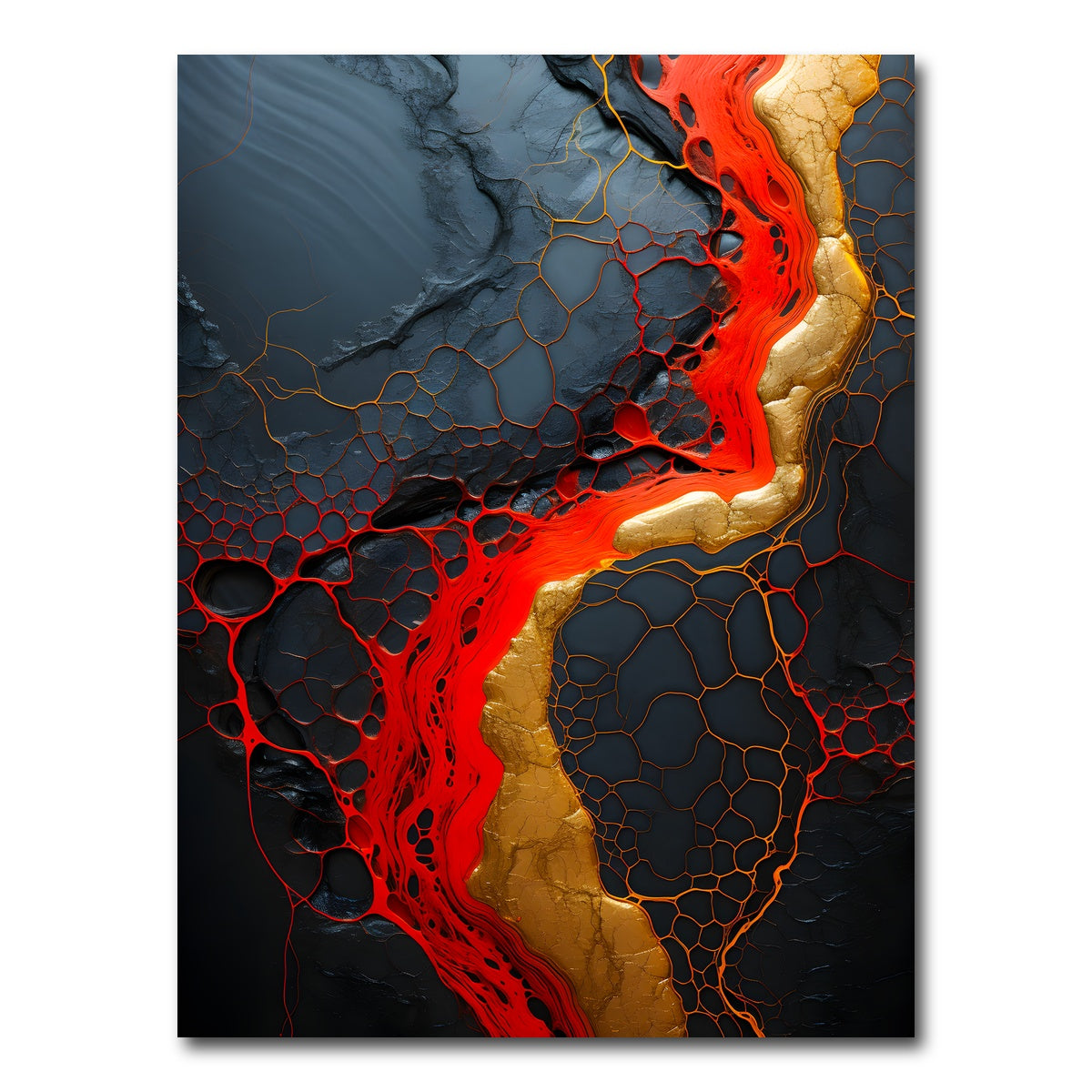 AUTO-MOCKUP WHITE | Abstract - Black red waves 1 | 1 Piece | Gallery Wrap Canvas | group=3x4