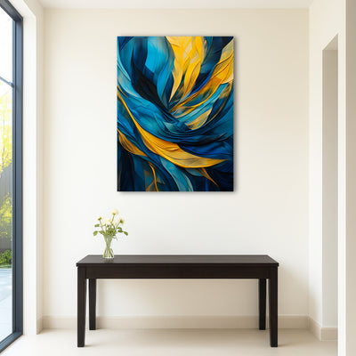 AUTO-MOCKUP ROOM | Abstract - Blue gold feather 1